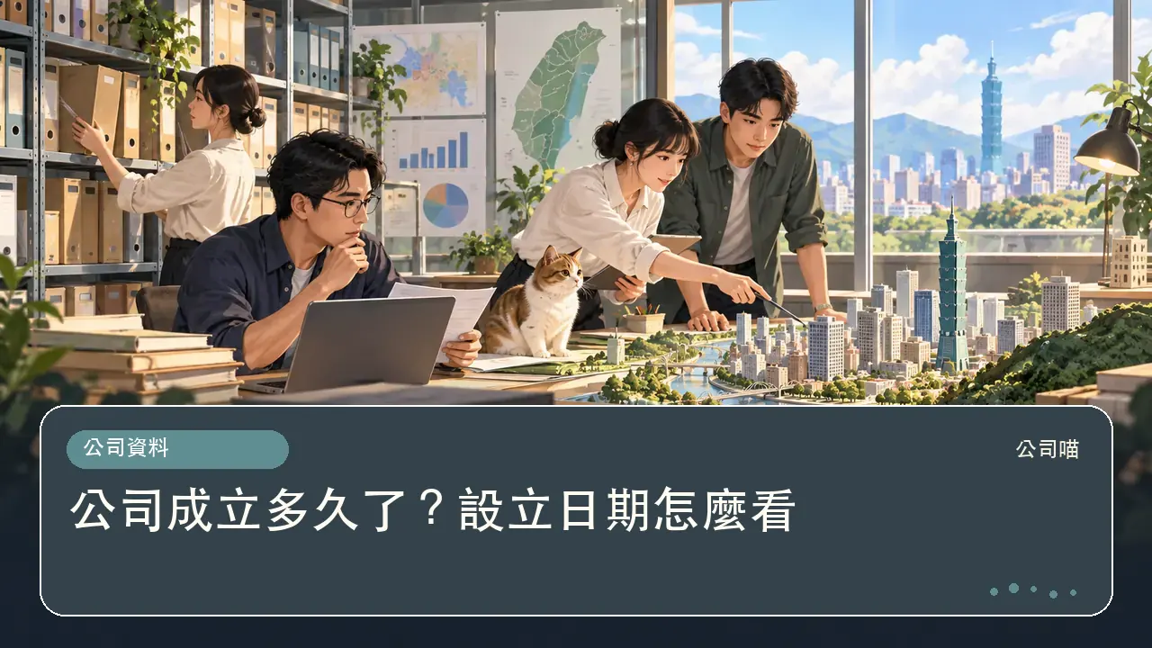 公司成立多久了?設立日期怎麼看主題插畫