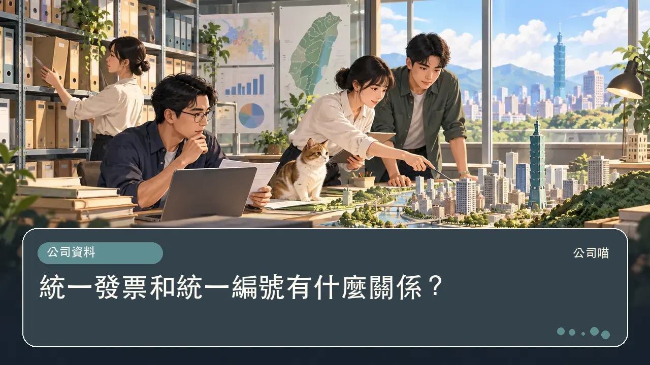 統一發票和統一編號有什麼關係?主題插畫